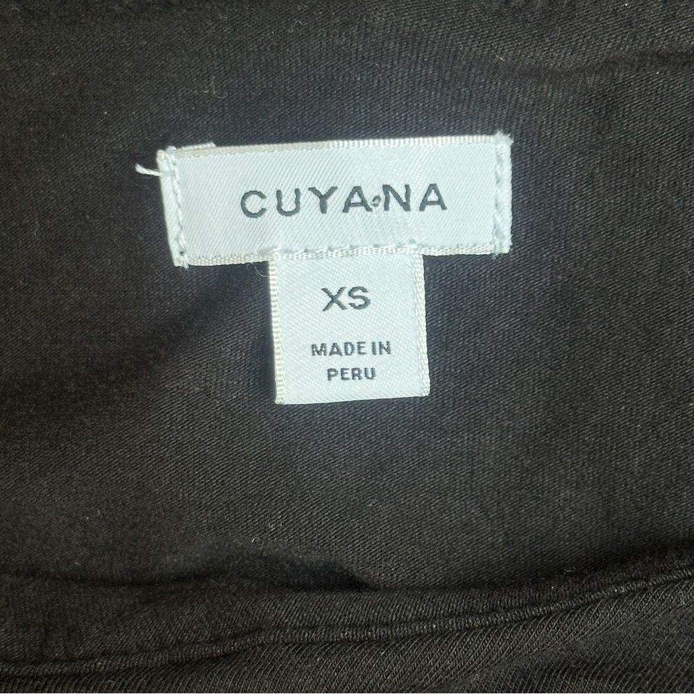 Cuyana Black Asymmetrical Overlay Dress Size X-Small - Picture 7 of 10